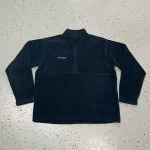 Columbia Travel Channel Half Zip Fleece Sweater Unisex Size Large Navy Blue